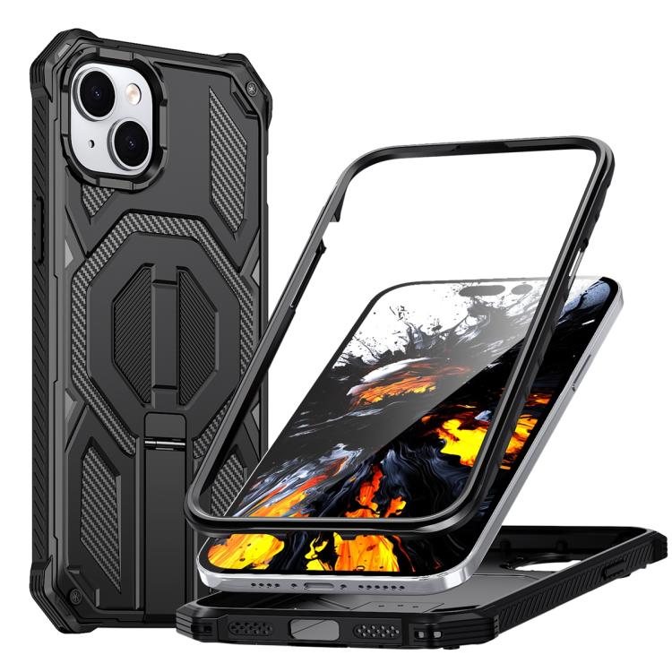 Hidden Metal Holder Magnetic Shockproof Phone Case, For iPhone 15 Pro Max, For iPhone 15 Pro, For iPhone 15 Plus / 14 Plus, For iPhone 15, For iPhone 14 / 13, For iPhone 14 Pro, For iPhone 14 Pro Max, For iPhone 13 Pro Max