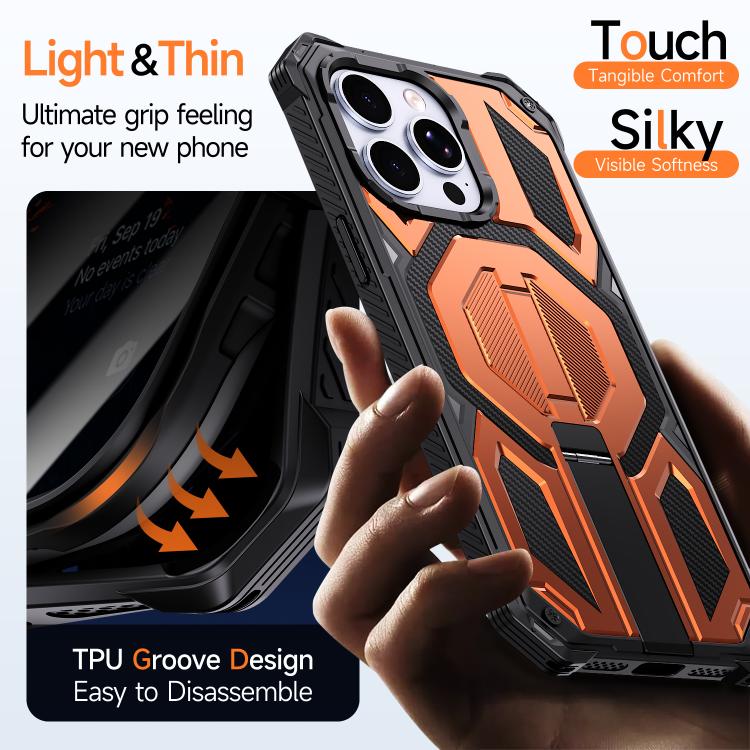 Hidden Metal Holder Magnetic Shockproof Phone Case, For iPhone 15 Pro Max, For iPhone 15 Pro, For iPhone 15 Plus / 14 Plus, For iPhone 15, For iPhone 14 / 13, For iPhone 14 Pro, For iPhone 14 Pro Max, For iPhone 13 Pro Max