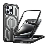 Hidden Metal Holder Magnetic Shockproof Phone Case, For iPhone 15 Pro Max, For iPhone 15 Pro, For iPhone 15 Plus / 14 Plus, For iPhone 15, For iPhone 14 / 13, For iPhone 14 Pro, For iPhone 14 Pro Max, For iPhone 13 Pro Max