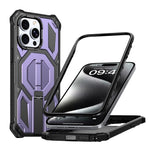 Hidden Metal Holder Magnetic Shockproof Phone Case, For iPhone 15 Pro Max, For iPhone 15 Pro, For iPhone 15 Plus / 14 Plus, For iPhone 15, For iPhone 14 / 13, For iPhone 14 Pro, For iPhone 14 Pro Max, For iPhone 13 Pro Max