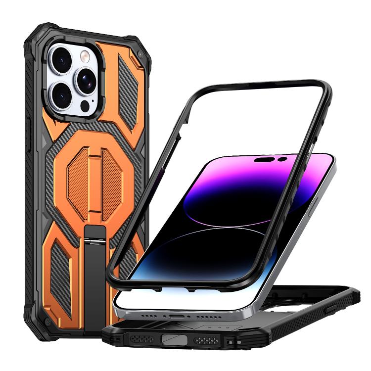 Hidden Metal Holder Magnetic Shockproof Phone Case, For iPhone 15 Pro Max, For iPhone 15 Pro, For iPhone 15 Plus / 14 Plus, For iPhone 15, For iPhone 14 / 13, For iPhone 14 Pro, For iPhone 14 Pro Max, For iPhone 13 Pro Max