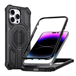 Hidden Metal Holder Magnetic Shockproof Phone Case, For iPhone 15 Pro Max, For iPhone 15 Pro, For iPhone 15 Plus / 14 Plus, For iPhone 15, For iPhone 14 / 13, For iPhone 14 Pro, For iPhone 14 Pro Max, For iPhone 13 Pro Max