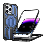 Hidden Metal Holder Magnetic Shockproof Phone Case, For iPhone 13 Pro