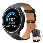 xDfind Rose Gold Buckle Black Shark Fine Grain Vegan Leather Watch Band, For Garmin Fenix 8/7/6/5 22mm, For Garmin Fenix 8/7S/6S/5S 20mm, For Garmin Forerunner 45 / 45S / Swim 2, For Garmin Forerunner 220/735/735XT/230/235, For Garmin Forerunner 35/30/35j