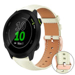 xDfind Rose Gold Buckle Black Shark Fine Grain Vegan Leather Watch Band, For Garmin Fenix 8/7/6/5 22mm, For Garmin Fenix 8/7S/6S/5S 20mm, For Garmin Forerunner 45 / 45S / Swim 2, For Garmin Forerunner 220/735/735XT/230/235, For Garmin Forerunner 35/30/35j