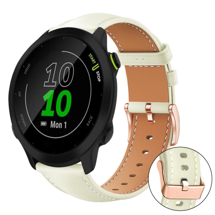 xDfind Rose Gold Buckle Black Shark Fine Grain Vegan Leather Watch Band, For Garmin Fenix 8/7/6/5 22mm, For Garmin Fenix 8/7S/6S/5S 20mm, For Garmin Forerunner 45 / 45S / Swim 2, For Garmin Forerunner 220/735/735XT/230/235, For Garmin Forerunner 35/30/35j