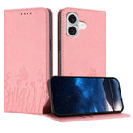 Tulips Butterfly Pattern Magnetic Vegan Leather Phone Case, For iPhone 17e / 16e, For iPhone 17 Pro Max, For iPhone 17 Pro, For iPhone 17