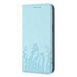 Tulips Butterfly Pattern Magnetic Vegan Leather Phone Case, For iPhone 17e / 16e, For iPhone 17 Pro Max, For iPhone 17 Pro, For iPhone 17