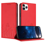 Tulips Butterfly Pattern Magnetic Vegan Leather Phone Case, For iPhone 12 mini, For iPhone 11 Pro Max, For iPhone 11, For iPhone 11 Pro