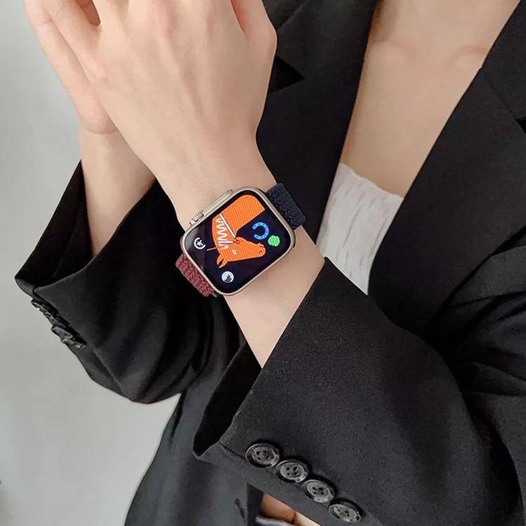xDfind Buckle-fastening Stitching Braided Nylon Watch Band, For Apple Watch 42 / 44 / 45 / 46 / 49mm, For Apple Watch 38 / 40 / 41 / S10 42mm
