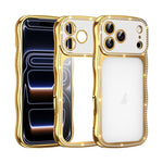 Wave Twisting Star Diamond Shockproof Electroplate TPU Phone Case, For iPhone 17 Pro Max, For iPhone 17 Pro, For iPhone 17, For iPhone 16 Pro Max, For iPhone 16 Pro, For iPhone 16