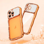 Wave Twisting Star Diamond Shockproof Electroplate TPU Phone Case, For iPhone 17 Pro Max, For iPhone 17 Pro, For iPhone 17, For iPhone 16 Pro Max, For iPhone 16 Pro, For iPhone 16