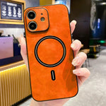 Lambskin Faux Leather Magnetic Phone Case, For iPhone 11, For iPhone 11 Pro