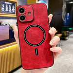 Lambskin Faux Leather Magnetic Phone Case, For iPhone 17e / 16e, For iPhone 17 Pro Max, For iPhone 17 Pro, For iPhone 17, For iPhone Air, For iPhone 16 Pro Max, For iPhone 16 Pro, For iPhone 16 Plus