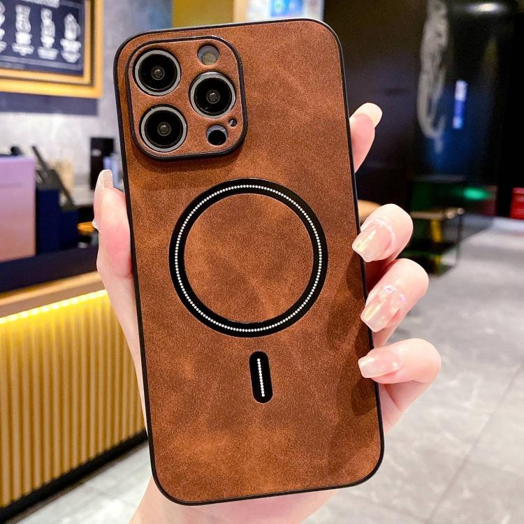 Lambskin Faux Leather Magnetic Phone Case, For iPhone 17e / 16e, For iPhone 17 Pro Max, For iPhone 17 Pro, For iPhone 17, For iPhone Air, For iPhone 16 Pro Max, For iPhone 16 Pro, For iPhone 16 Plus