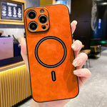 Lambskin Faux Leather Magnetic Phone Case, For iPhone 17e / 16e, For iPhone 17 Pro Max, For iPhone 17 Pro, For iPhone 17, For iPhone Air, For iPhone 16 Pro Max, For iPhone 16 Pro, For iPhone 16 Plus