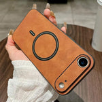 Lambskin Faux Leather Magnetic Phone Case, For iPhone 17e / 16e, For iPhone 17 Pro Max, For iPhone 17 Pro, For iPhone 17, For iPhone Air, For iPhone 16 Pro Max, For iPhone 16 Pro, For iPhone 16 Plus