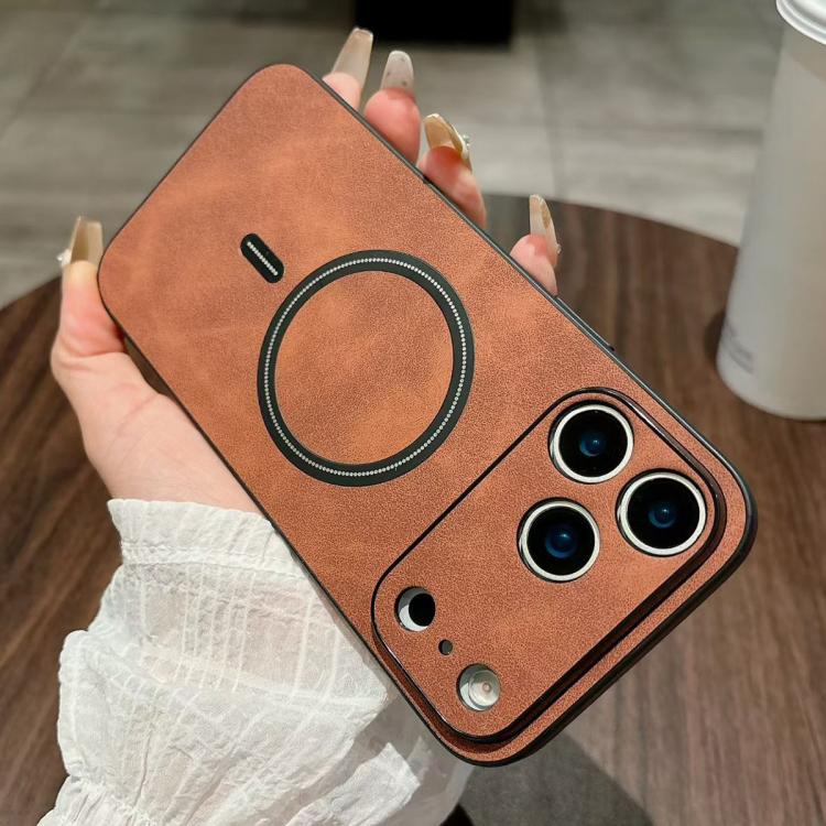 Lambskin Faux Leather Magnetic Phone Case, For iPhone 17e / 16e, For iPhone 17 Pro Max, For iPhone 17 Pro, For iPhone 17, For iPhone Air, For iPhone 16 Pro Max, For iPhone 16 Pro, For iPhone 16 Plus