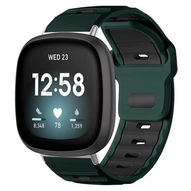 xDfind Flat-head Dual-color Silicone Watch Band, For Fitbit Versa 4 / 3 / Sense2 / 1, For Fitbit Versa 2/Versa/Versa Lite/Blaze