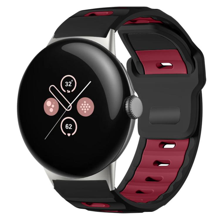 xDfind Flat-head Dual-color Silicone Watch Band, For Google Pixel Watch 4 / 3 / 2 / 1 41mm