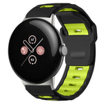 xDfind Flat-head Dual-color Silicone Watch Band, For Google Pixel Watch 4 / 3 / 2 / 1 41mm