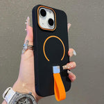 Skin-feel Magnetic TPU Phone Case with Silicone Strap, For iPhone 13, For iPhone 12 / 12 Pro, For iPhone 12 Pro Max, For iPhone 11 Pro Max, For iPhone 11, For iPhone 11 Pro