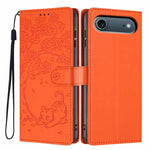 Tree Cat Embossed Flip Vegan Leather Phone Case, For iPhone Air, For iPhone 16 Pro Max, For iPhone 16 Pro, For iPhone 16 Plus, For iPhone 16, For iPhone 15 Pro Max