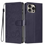 Tree Cat Embossed Flip Vegan Leather Phone Case, For iPhone 15 Pro, For iPhone 15 Plus, For iPhone 15, For iPhone 14 Plus, For iPhone 14, For iPhone 14 Pro