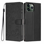 Tree Cat Embossed Flip Vegan Leather Phone Case, For iPhone 11 Pro Max, For iPhone 11, For iPhone 11 Pro