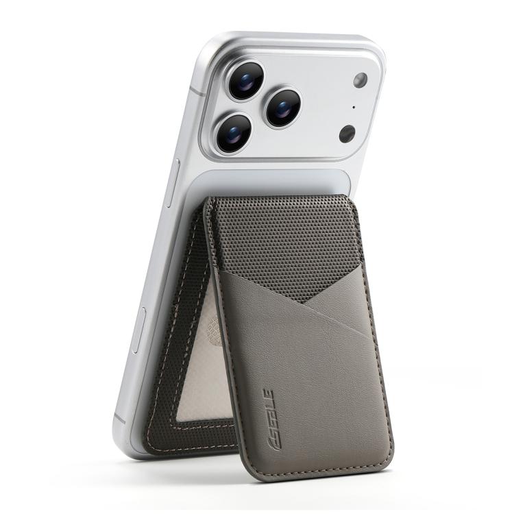 ESEBLE S3 Color Blocked Faux Leather Texture Magnetic RFID Mobile Phone Card Slots Holder