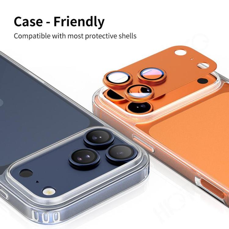 XDcase 5pcs Armor Full-Coverage Frosted Metal Camera Lens Ring Film, For iPhone 17