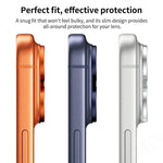 XDcase 5pcs Armor Full-Coverage Frosted Metal Camera Lens Ring Film, For iPhone 17