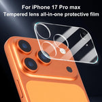 XDcase 5pcs Transparent Integrated Tempered Glass Camera Film, For iPhone 17 Pro Max, For iPhone 17 Pro, For iPhone 17, For iPhone Air