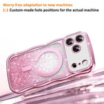 Wavy Frame Star Diamond Electroplate TPU Glitter Magnetic Phone Case, For iPhone 17 Pro Max, For iPhone 17 Pro, For iPhone 17, For iPhone 16 Pro Max, For iPhone 16 Pro, For iPhone 16