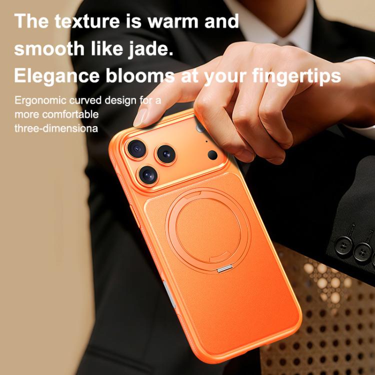 Leather Texture 360 Degrees Rotating Magnetic Holder Phone Case, For iPhone 17 Pro Max, For iPhone 17 Pro, For iPhone 17, For iPhone Air, For iPhone 16 Pro Max, For iPhone 16 Pro, For iPhone 16 Plus, For iPhone 16