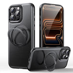 Leather Texture 360 Degrees Rotating Magnetic Holder Phone Case, For iPhone 17 Pro Max, For iPhone 17 Pro, For iPhone 17, For iPhone Air, For iPhone 16 Pro Max, For iPhone 16 Pro, For iPhone 16 Plus, For iPhone 16