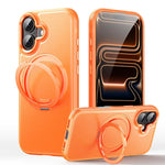 Leather Texture 360 Degrees Rotating Magnetic Holder Phone Case, For iPhone 17 Pro Max, For iPhone 17 Pro, For iPhone 17, For iPhone Air, For iPhone 16 Pro Max, For iPhone 16 Pro, For iPhone 16 Plus, For iPhone 16