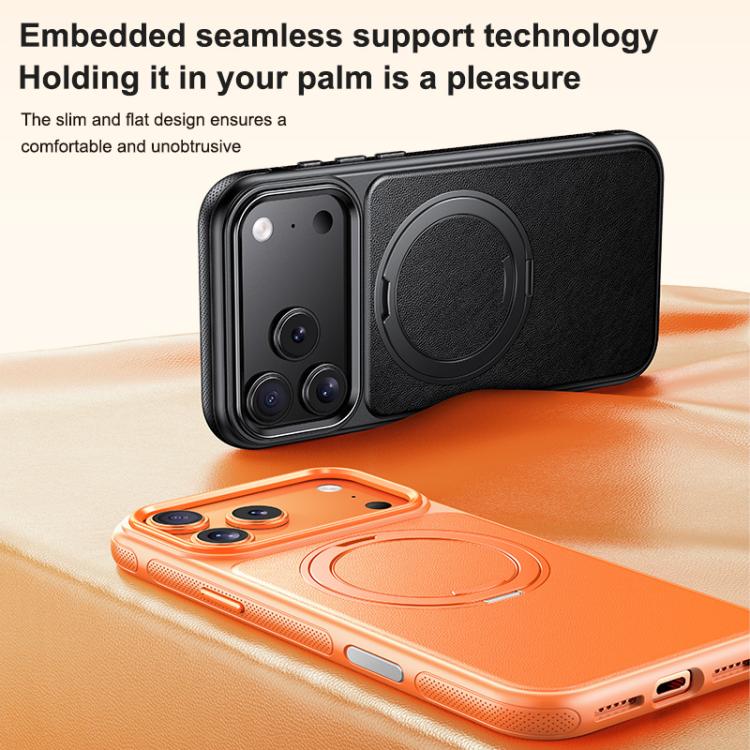 Leather Texture 360 Degrees Rotating Magnetic Holder Phone Case, For iPhone 18 Pro, For iPhone 18 Pro Max, For iPhone 17 Pro Max, For iPhone 17 Pro, For iPhone 17, For iPhone Air, For iPhone 16 Pro Max, For iPhone 16 Pro, For iPhone 16 Plus, For iPhone 16
