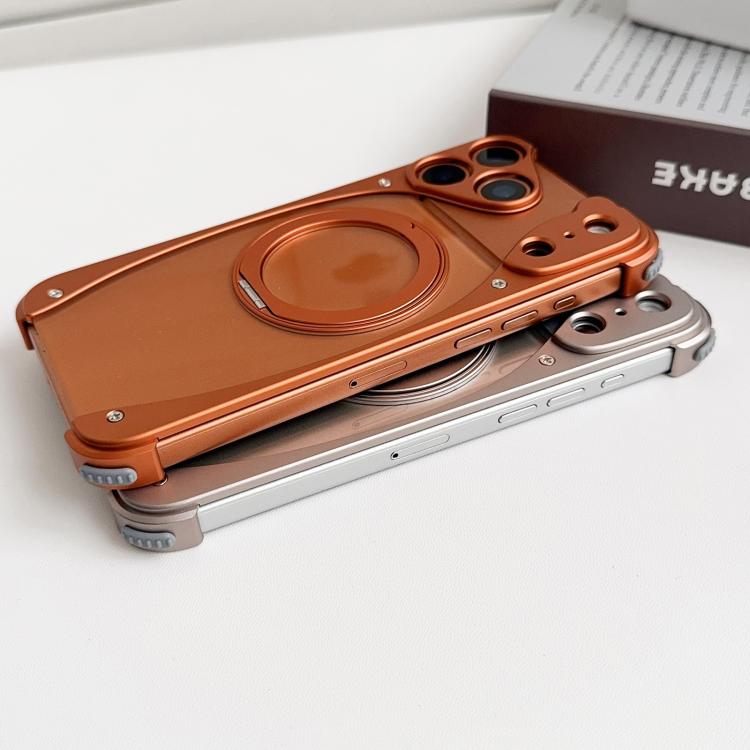 Weasel Original Color Metal Frameless 360 Rotation Holder Magnetic Phone Case, For iPhone 17 Pro Max, For iPhone 17 Pro