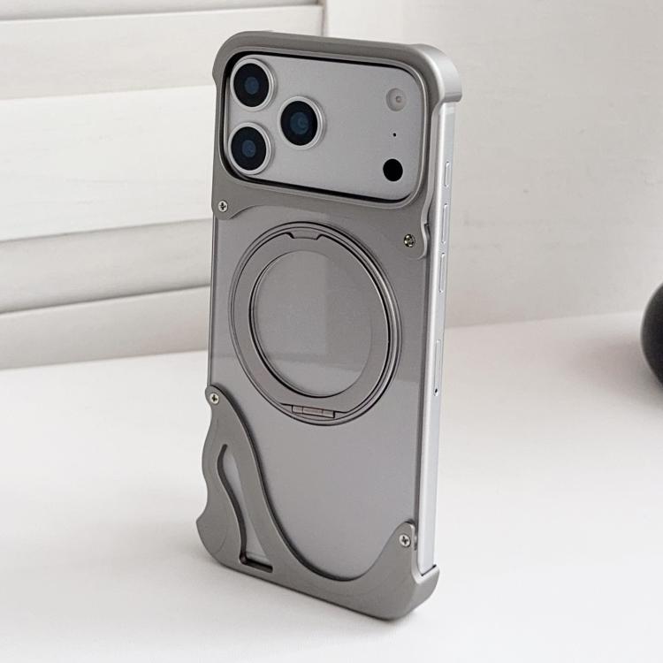 Dolphin Original Color Metal Frameless 360 Rotation Holder Magnetic Phone Case, For iPhone 17 Pro Max, For iPhone 17 Pro