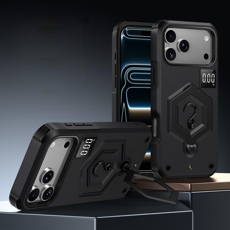 Hexagon Armor Magnetic Holder Weighing Scale Phone Case, For iPhone 17 Pro Max, For iPhone 17 Pro, For iPhone 17, For iPhone Air, For iPhone 16 Pro Max, For iPhone 16 Pro