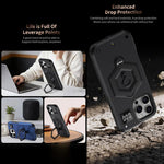 Hexagon Armor Magnetic Holder Weighing Scale Phone Case, For iPhone 14 / 13, For iPhone 14 Pro, For iPhone 14 Pro Max, For iPhone 13 Pro Max, For iPhone 13 Pro, For iPhone 12 Pro Max