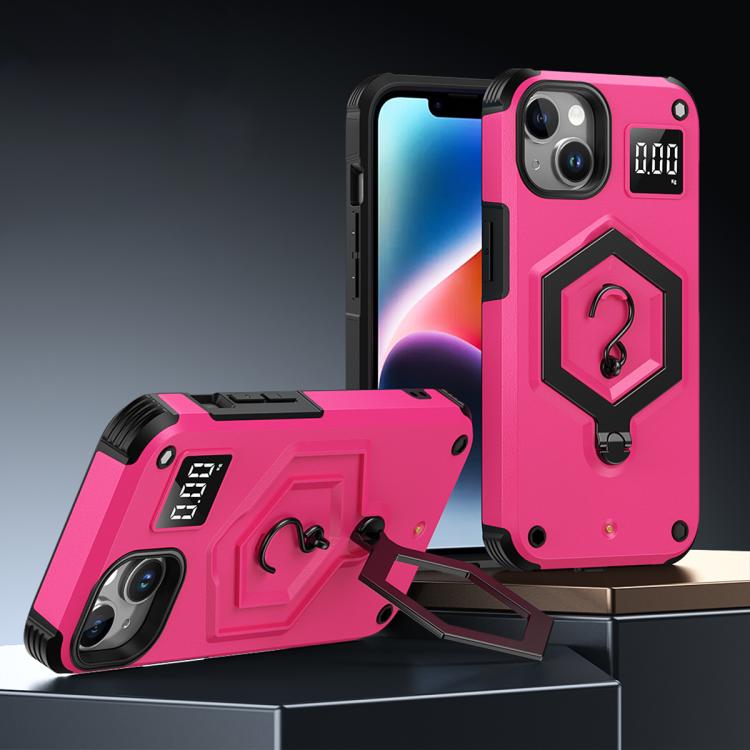 Hexagon Armor Magnetic Holder Weighing Scale Phone Case, For iPhone 14 / 13, For iPhone 14 Pro, For iPhone 14 Pro Max, For iPhone 13 Pro Max, For iPhone 13 Pro, For iPhone 12 Pro Max