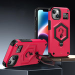 Hexagon Armor Magnetic Holder Weighing Scale Phone Case, For iPhone 14 / 13, For iPhone 14 Pro, For iPhone 14 Pro Max, For iPhone 13 Pro Max, For iPhone 13 Pro, For iPhone 12 Pro Max