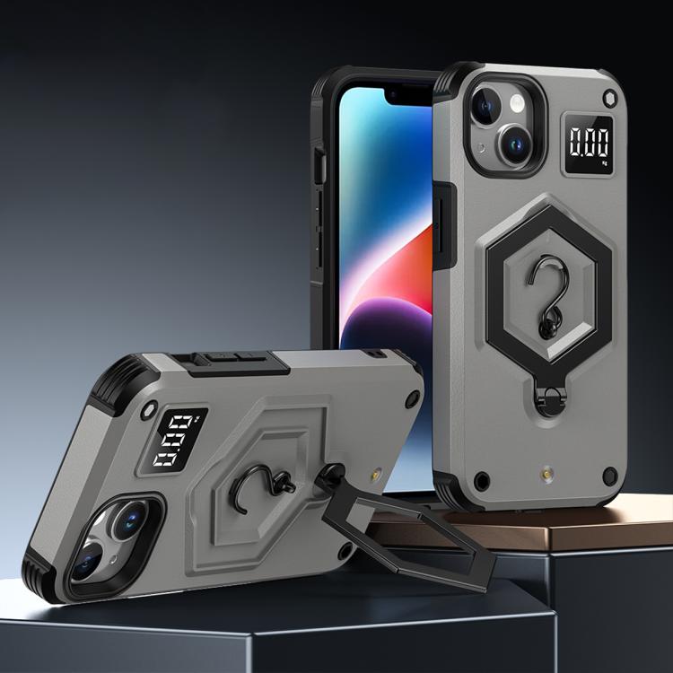 Hexagon Armor Magnetic Holder Weighing Scale Phone Case, For iPhone 14 / 13, For iPhone 14 Pro, For iPhone 14 Pro Max, For iPhone 13 Pro Max, For iPhone 13 Pro, For iPhone 12 Pro Max