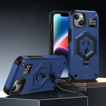 Hexagon Armor Magnetic Holder Weighing Scale Phone Case, For iPhone 14 / 13, For iPhone 14 Pro, For iPhone 14 Pro Max, For iPhone 13 Pro Max, For iPhone 13 Pro, For iPhone 12 Pro Max