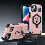 Hexagon Armor Magnetic Holder Weighing Scale Phone Case, For iPhone 14 / 13, For iPhone 14 Pro, For iPhone 14 Pro Max, For iPhone 13 Pro Max, For iPhone 13 Pro, For iPhone 12 Pro Max