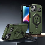 Hexagon Armor Magnetic Holder Weighing Scale Phone Case, For iPhone 14 / 13, For iPhone 14 Pro, For iPhone 14 Pro Max, For iPhone 13 Pro Max, For iPhone 13 Pro, For iPhone 12 Pro Max