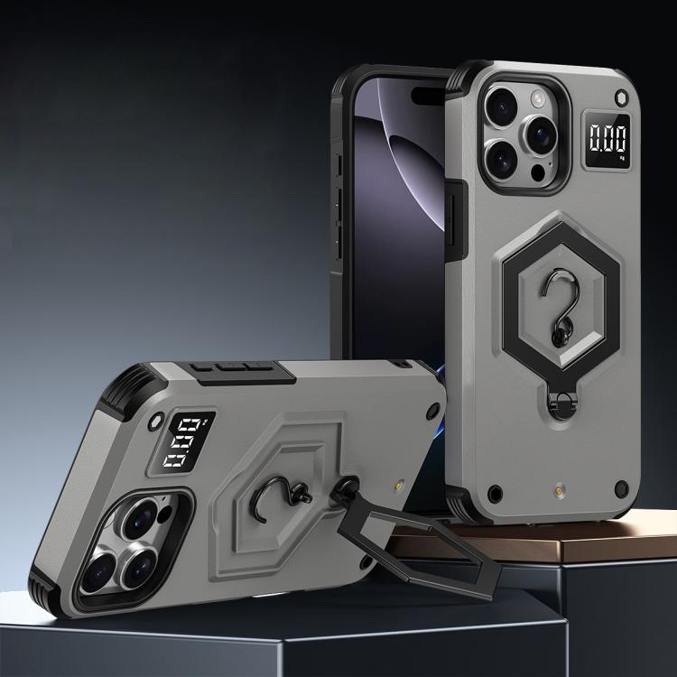 Hexagon Armor Magnetic Holder Weighing Scale Phone Case, For iPhone 14 / 13, For iPhone 14 Pro, For iPhone 14 Pro Max, For iPhone 13 Pro Max, For iPhone 13 Pro, For iPhone 12 Pro Max