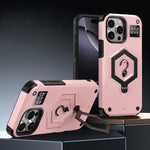 Hexagon Armor Magnetic Holder Weighing Scale Phone Case, For iPhone 14 / 13, For iPhone 14 Pro, For iPhone 14 Pro Max, For iPhone 13 Pro Max, For iPhone 13 Pro, For iPhone 12 Pro Max